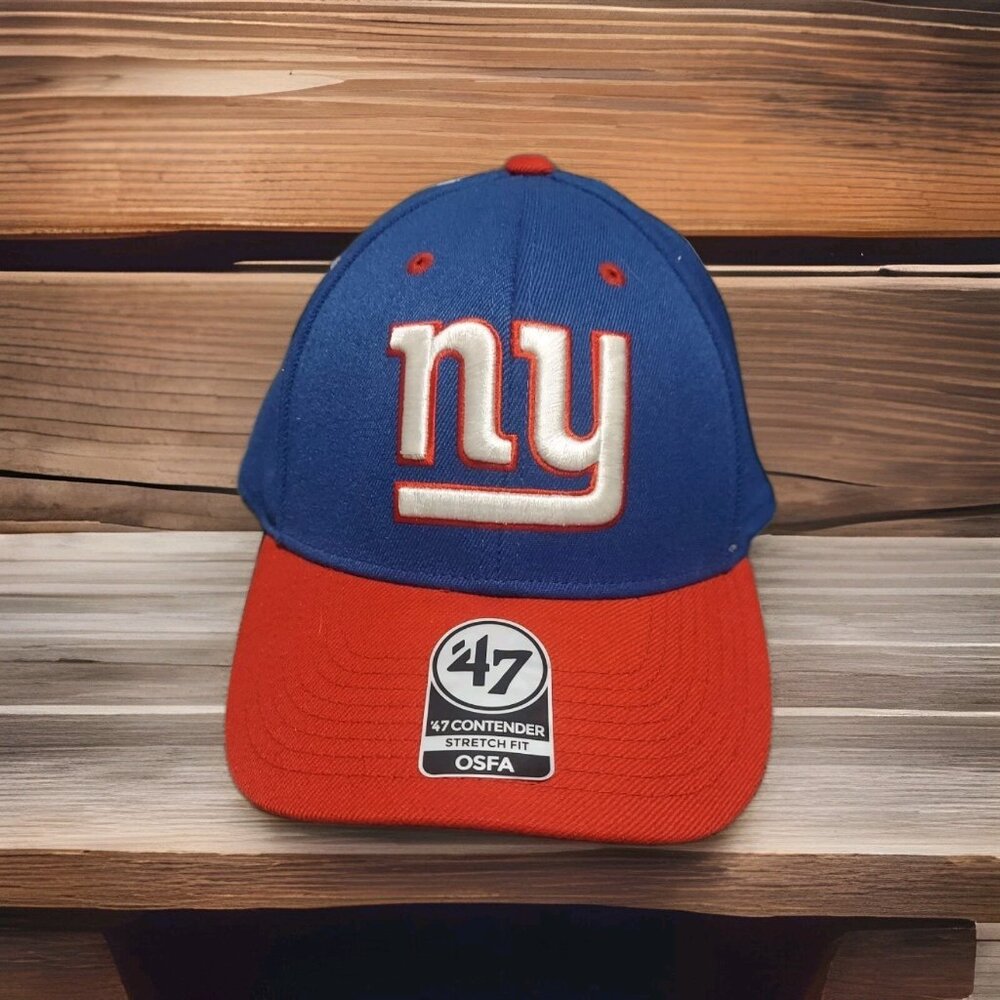 New York Giants NFL 47‎ Brand Contender stretch-fit hat OSS Kickoff Two Tone NWT